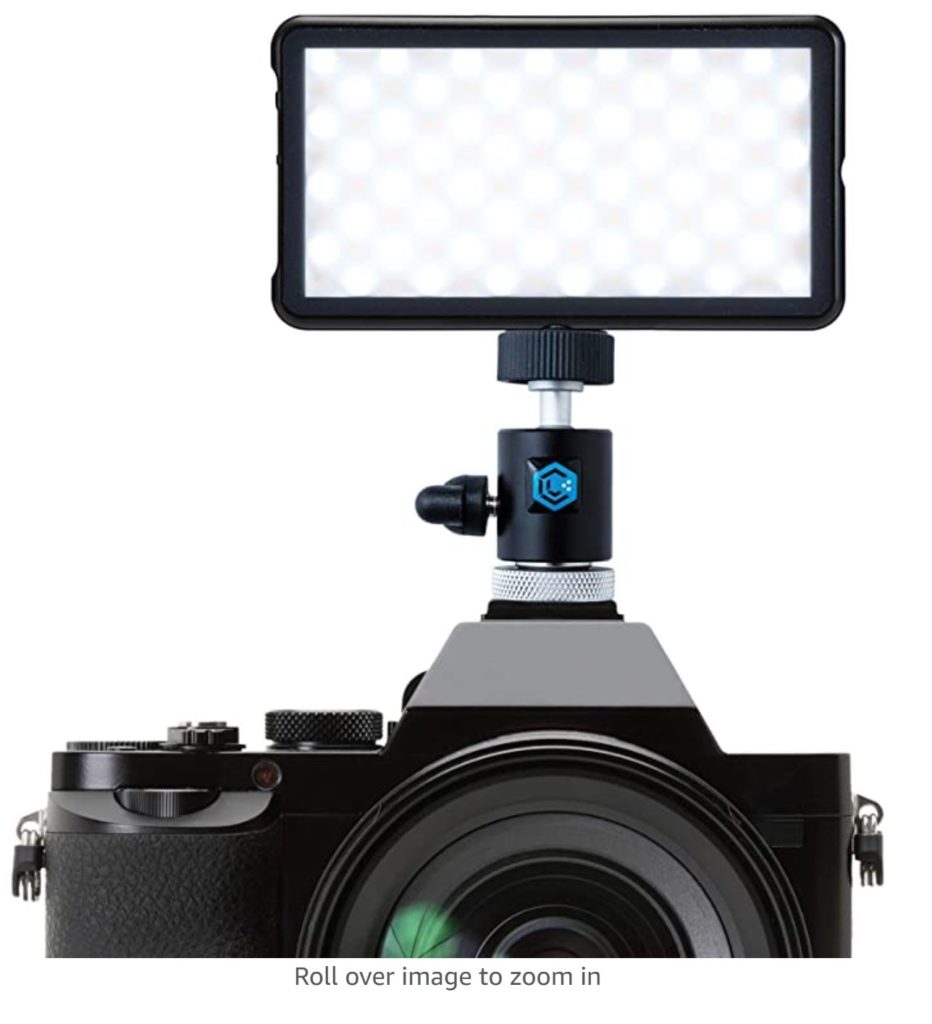 camera LED light mount